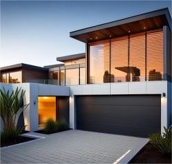 kopen Villa Frameless Steel Panel Sectionele Zwarte Automatische Garagedeur online manufacture