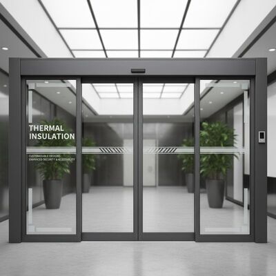 kopen Optionele thermische isolatie commerciële automatische schuifdeuren aanpasbare ontwerpen die beveiliging en toegankelijkheid verbeteren online manufacture