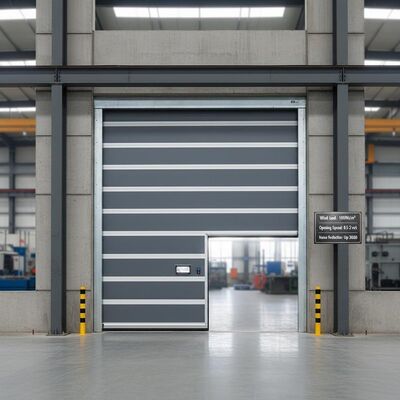 kopen Windbelasting 1000 N per vierkante meter Industriële snelle deur met openingssnelheid 0,5 tot 2 meter per seconde Geraakvermindering tot 30 dB voor industriële werking online manufacture
