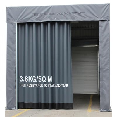 kopen Hoog slijtagebestendige lading Dock Shelter met treksterkte 4000 3500 warp weft en sterk pvc gordijnpaneel 3,6 kg per vierkante meter online manufacture