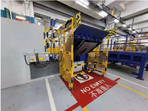 Hydraulische verticale ladingdockniveler voor koudopslagplatforms