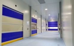 Automatische PVC-stofherstel reparatie High Speed Roller Shutter Fast Roller Shutter Clean Room Fast Action Door