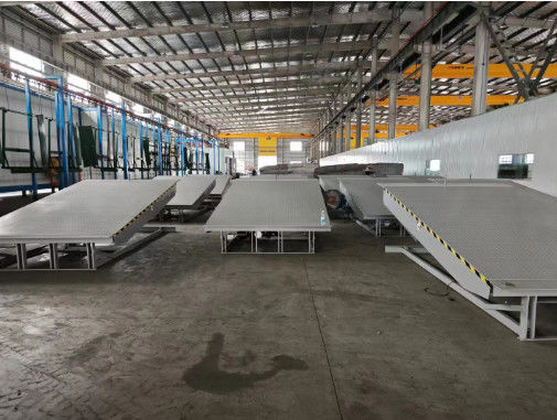 Blauwe reusachtige hydraulische dock leveler automatische sproeilijn aangepaste kleur ISO 9001