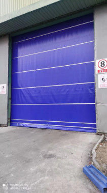 Blauwe industriële stoffen op rollen deuren Veiligheidsbescherming Snel stapelende deuren