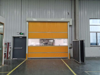 Auto High Speed Vinyl Roll Up Doors Foto-elektrische beveiligingsbescherming 0,8 - 1,2 m/s