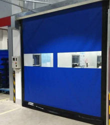 Zipperstructuur PVC-deuren met hoge snelheid voor schone ruimtes